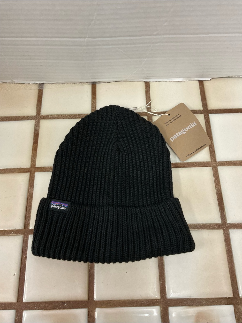 Patagonia Black Ribbed Cuffed Beanie - Men's